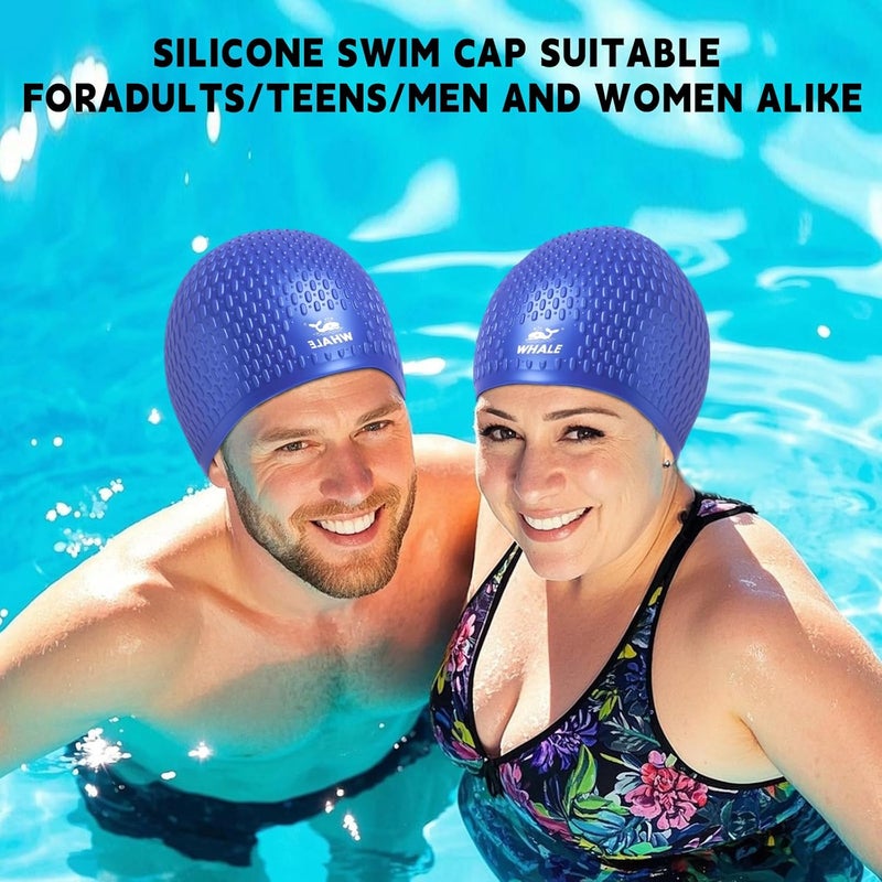 Whale Whlae Extra-Large Swim Cap, Featuring A Durable Silicone Strap and Waterproof Ear Design, Suitable for Long Hair, Thick Curly Hair and African Braids - Image 5